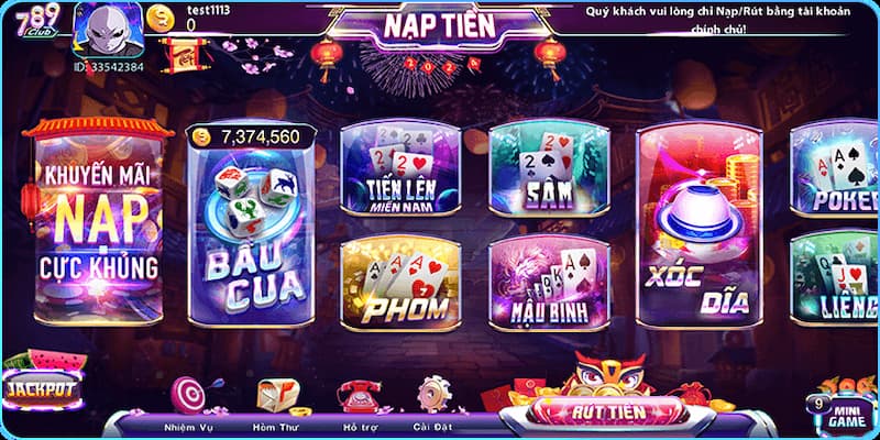 Các game nổi bật trong 789Club